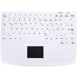 Active Key AK-4450-GUVS-W/GE (DE) Hygiene Notebook Style Touchpad Keyboard Fully Sealed Watertight U (DE, Kabelgebunden), Tastatur, Weiss