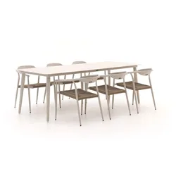 Manifesto Cavone/Sora 220 cm Gartenmöbel-Set 7-Teilig Stapelbar