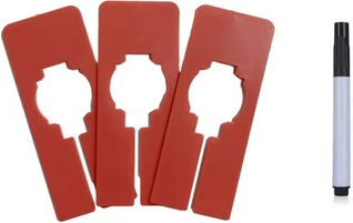 Inspire Curations 10Pcs Writable Reusable Clothes Size Dividers red