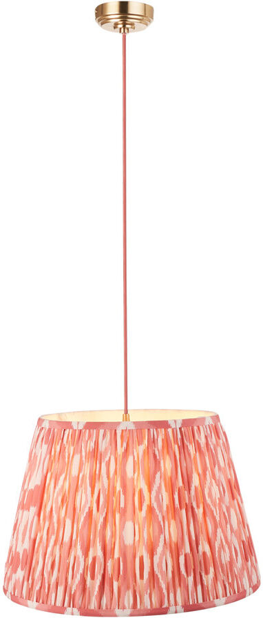World Menagerie Parksdale 1 - Light Brushed Brass Pendant Pink