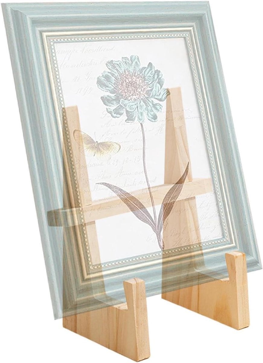 Houten en opvouwbare bordenpresentatiestandaard voor foto's, boeken, charcuterie en cupcakes