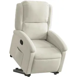 vidaXL Relaxsessel mit Aufstehhilfe Creme Samt