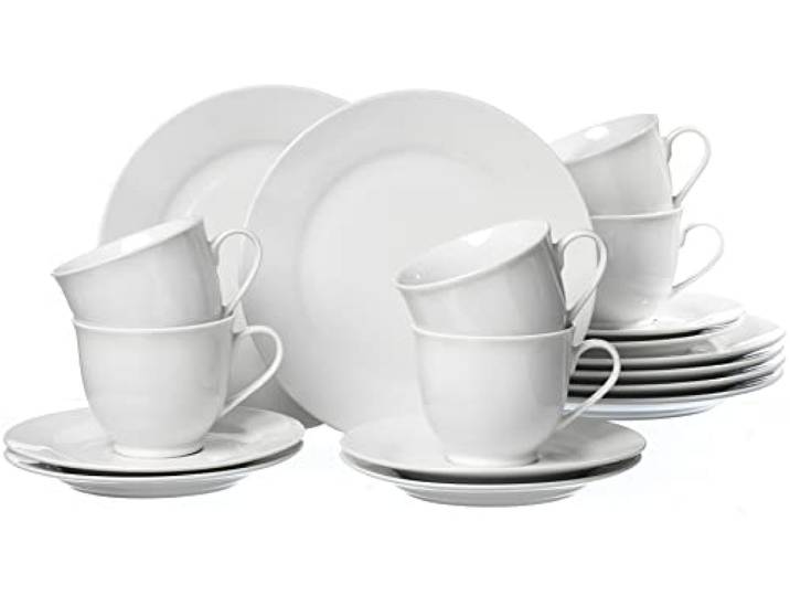 Ritzenhoff & Breker Kaffeeservice Bianco, 18-teilig, Porzellangeschirr