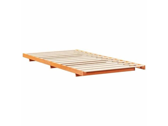 Cadre de lit adulte/enfant - VIDAXL - surélevé Marron cire 80x220 cm L14402