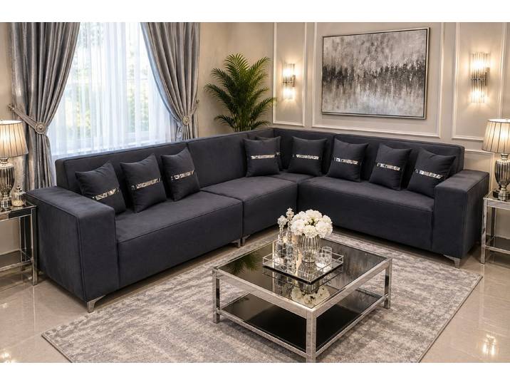 Polsterei Marya Ecksofa L-Form 280×280 cm – Großes Wohnzimmersofa mit großzügiger Sitzfläche, Polstersofa für Wohnzimmer