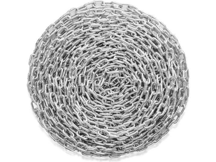 VEVOR Proof Coil Chain\, 5/16\ x 92'\, 1667 lbs charge de travail sécurisée\, chaîne à maillons galvanisée et testée avec deux maillons rapides\, chaîne à maillons galvanisée en acier au carbone