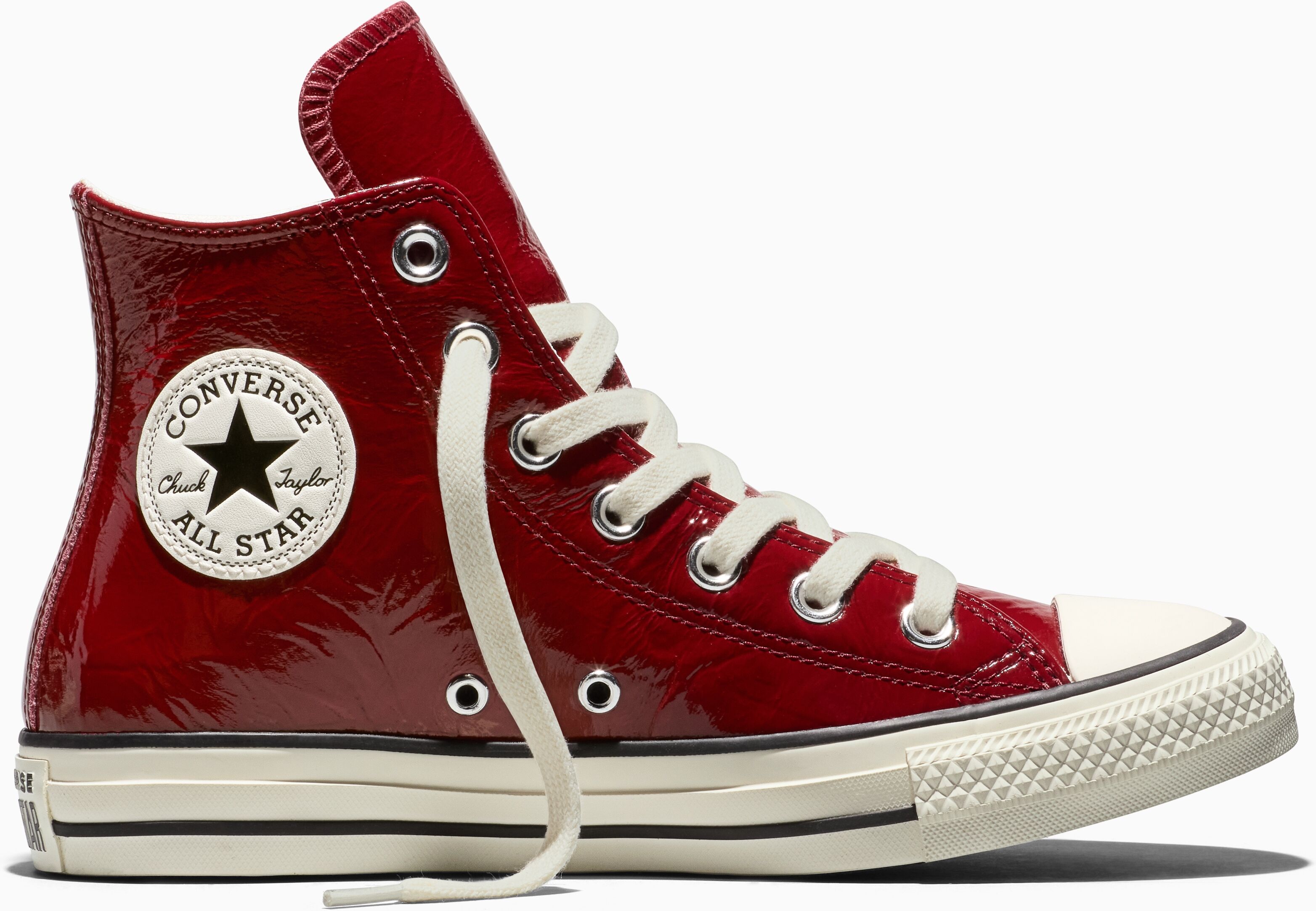 Sneaker CONVERSE "Chuck Taylor All Star", Damen, Gr. 39, park rot, egret, schwarz, Leder, Schuhe Sneaker, mit zwei Laces park rot, egret, schwarz 39