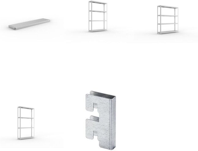 Set META-Regalbau GmbH& Co. KG SPEED-RACK Zusatzfachebene 1700x400 mm in...