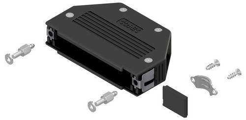 Conec SnapLock 16-003280E D-SUB Gehäuse Polzahl: 37 Kunststoff 90°, 180° Schwarz 1St.