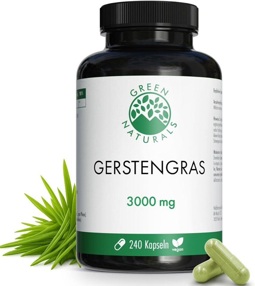 Green Naturals® Gerstengras 3000 mg Kapseln vegan