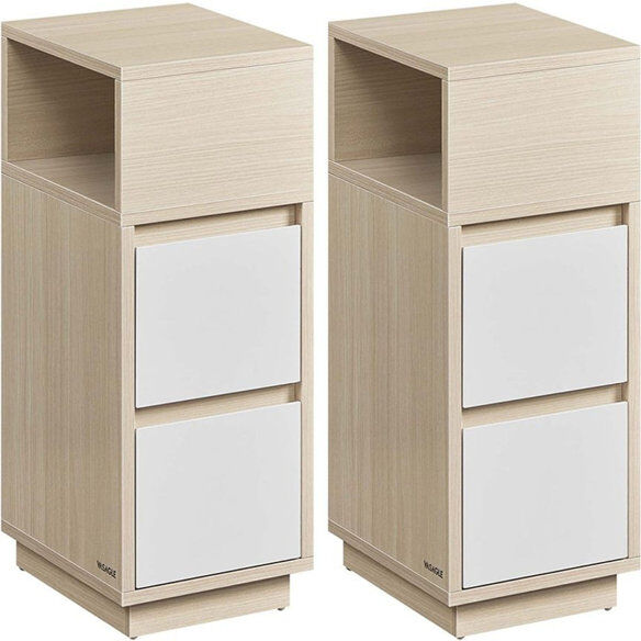 Brayden Studio 25cm W Bedside Table Beige 65cm H X 25cm W X 30cm D