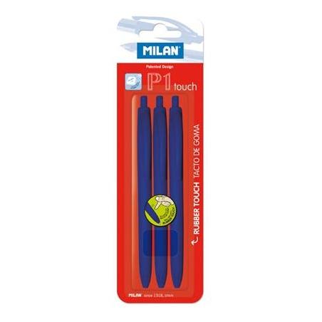 Milan P1 Touch blauer Kugelschreiber (3 Stück) (3x) (41964607)