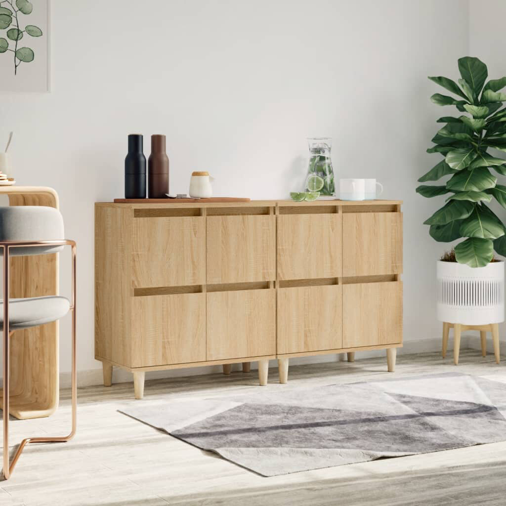 Norden Home Dave 60cm Sideboard Sonoma Oak 70cm H X 60cm W X 60cm D