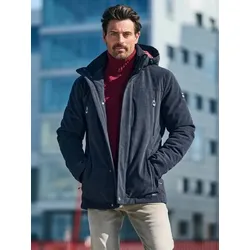 engbers Herren Wasserabweisende Funktionsjacke mit Cord-Struktur Blau regular uni - 48