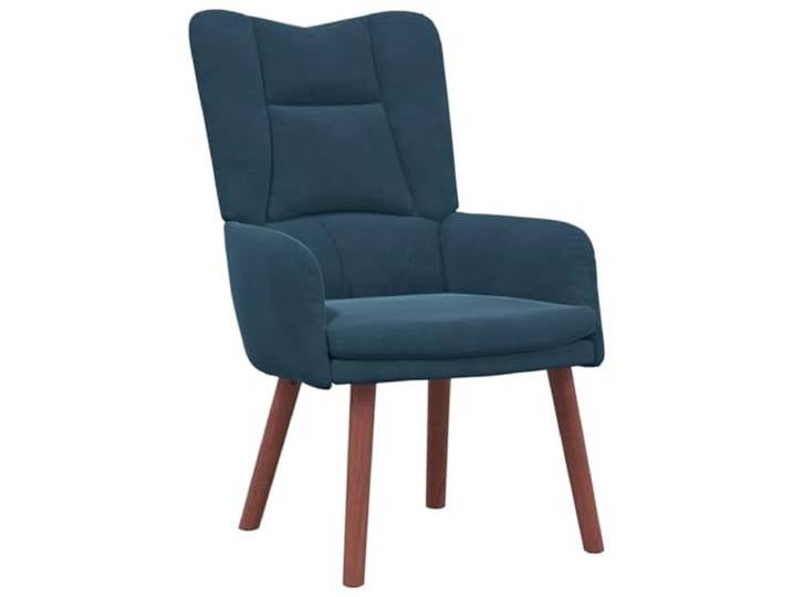 Heofavd Relaxsessel Samt Polstersessel Blau 63x67x94 cm Massivholzbeine