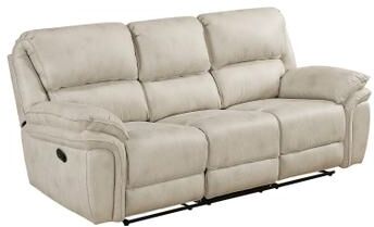 Fremont & Park "Ravenna 90"" Microfiber Double Reclining Sofa with Tab Pull Motion"