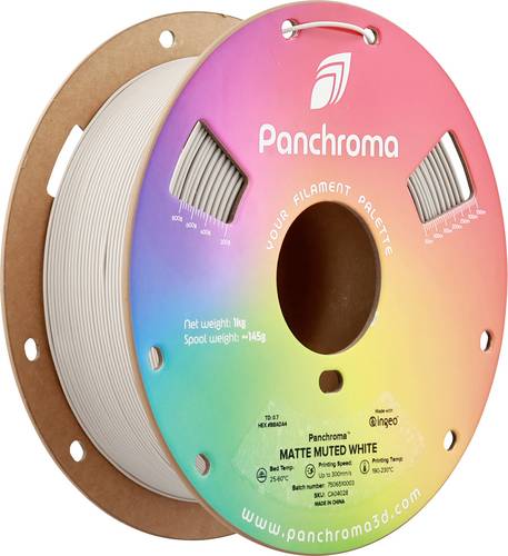 Polymaker CA04028 Panchroma Matte Filament PLA Matt, Geringe Dichte 1.75mm 1000g Muted White, Weiß 1St.