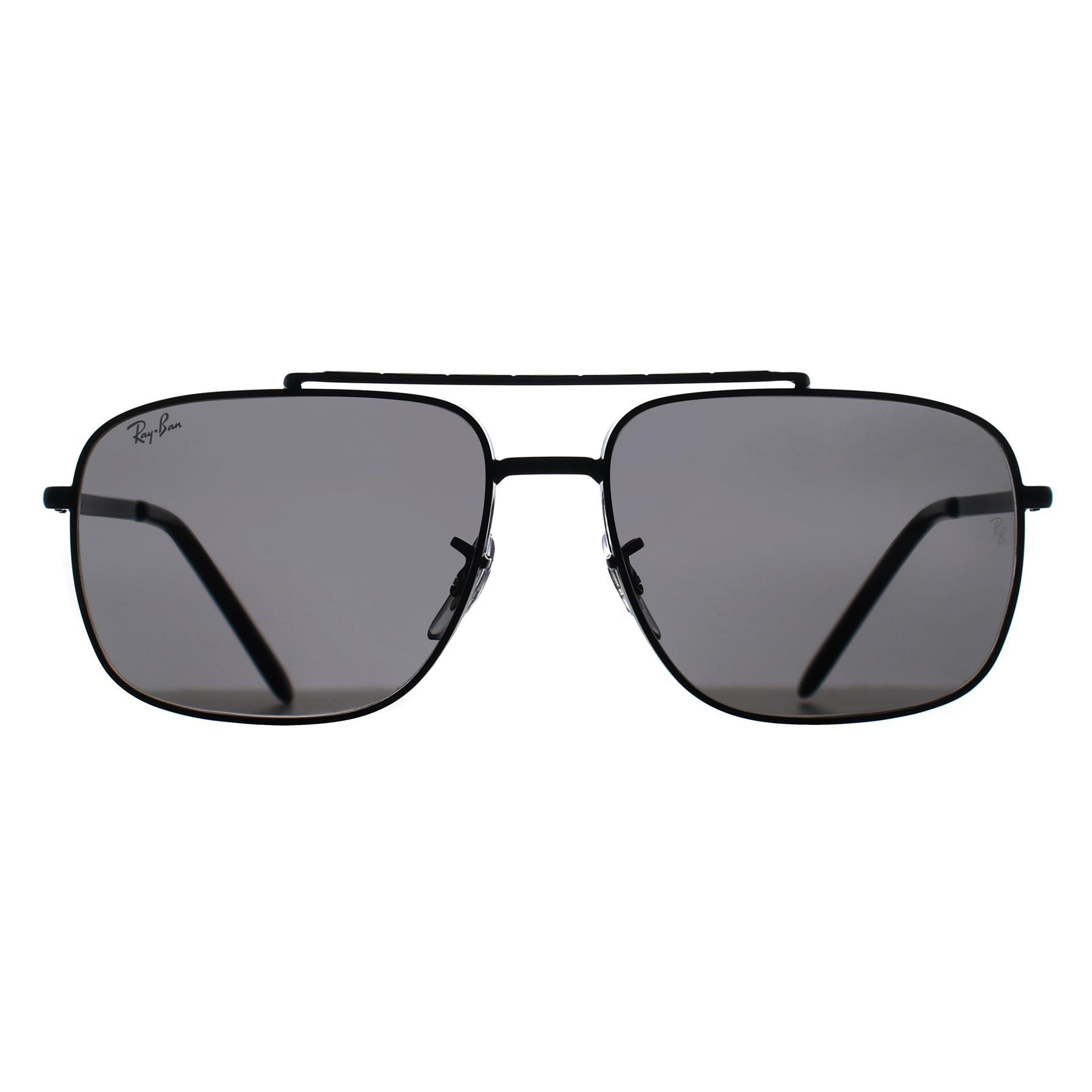 Ray-Ban Rechthoek Unisex Gepolijst Zwart Donkergrijs RB3796