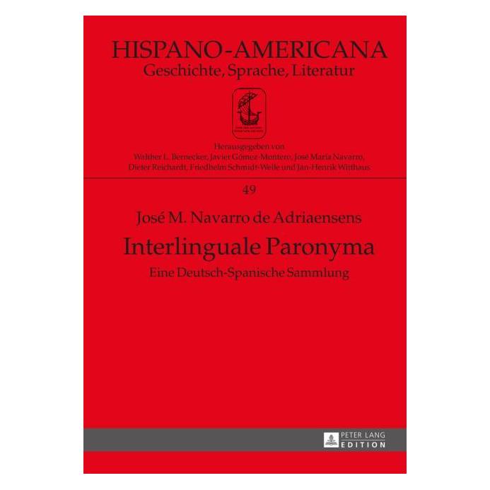 Peter Lang Interlinguale Paronyma (Deutsch, Hardcover, José M. Navarro de Adriaensens) (35142176)