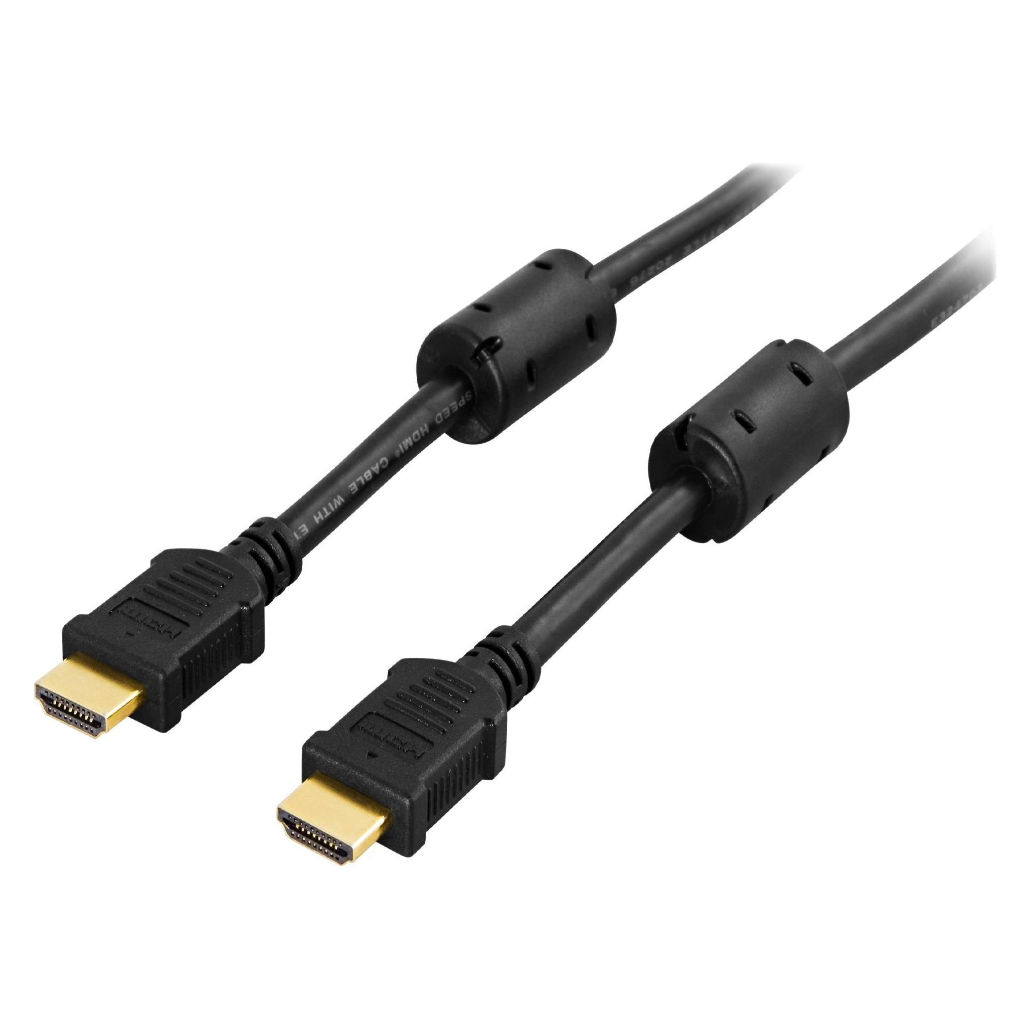 Deltaco HDMI-1005 - 0,5 m - HDMI Typ A (Standard) - HDMI Typ A (Standard) - 3D - Schwarz (0.50 m) (HDMI-1005)