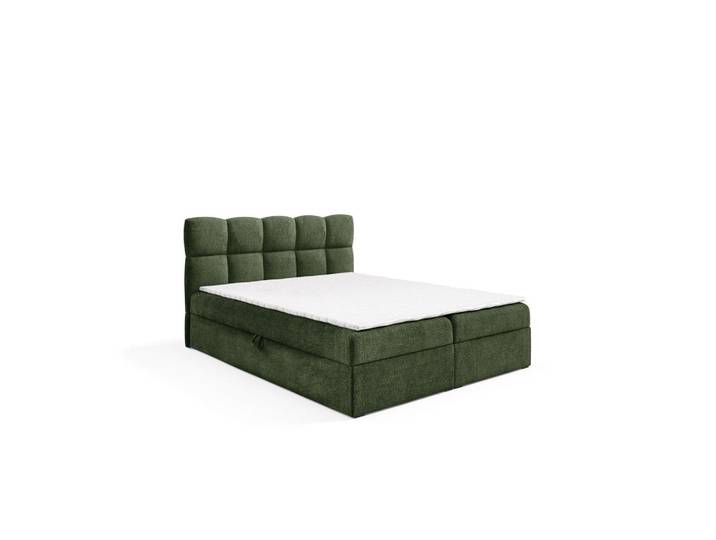 Home Collective Boxspringbett mit zwei Stauräume 200x200 cm in Grün, 200x200 cm, Schlafzimmer, Betten, Boxspringbetten
