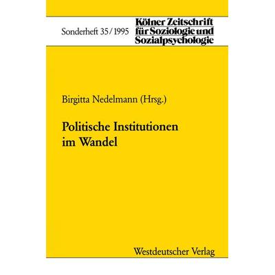 Politische Institutionen im Wandel, Taschenbuch von , VS Verlag für Sozialwissenschaften, 978-3-531-12800-9