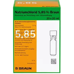 Natriumchlorid 5,85 % Braun Mpc Infusionslsg.-Konzentrat
