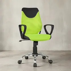 KADIMA DESIGN Jugenddrehstuhl DAVOS Nylon, ergonomisch, höhenverstellbar, in Limette/Schwarz