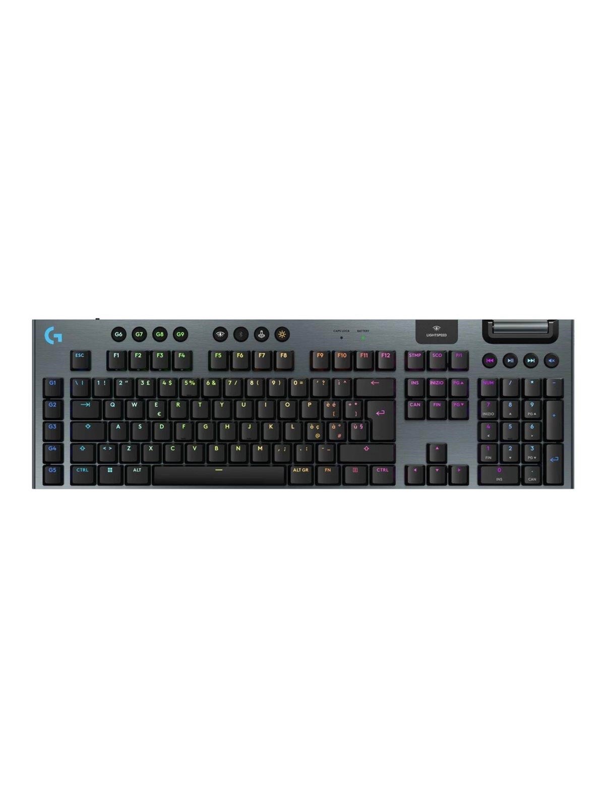 Logitech G915 X LIGHTSPEED - 100% Full-size - Tactile - Gaming Tastatur - Full-Size - Italienisch - Schwarz