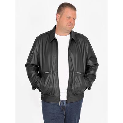 Lederjacke JCC "3102229", Herren, Gr. 60, schwarz, Oberstoff: 100% Leder. Innenfutter oben: 100% Polyester. Innenfutter unten: 100% Baumwolle. Ärmelfutter: 100% Polyester, Jacken
