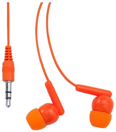 Casque filaire publicitaire avec étui en PVC transparent Punk orange TAILLE UNIQUE ADULTE