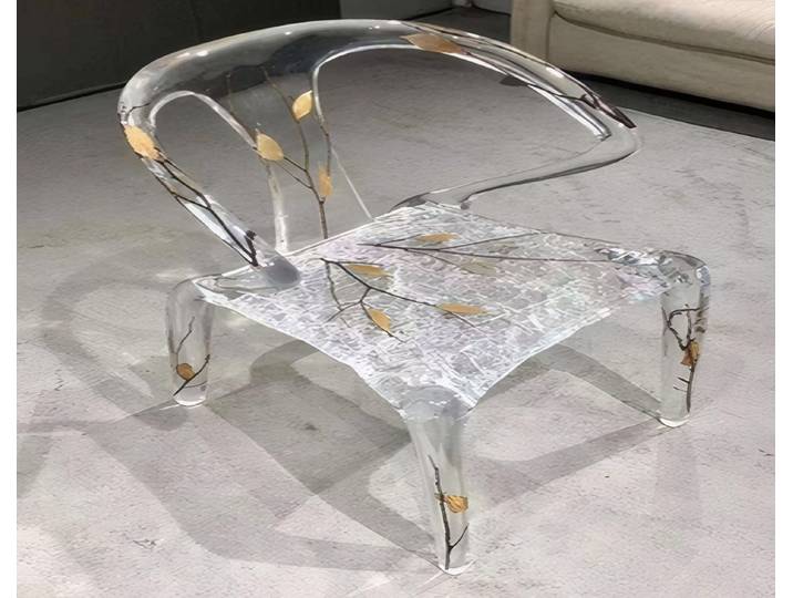 JVmoebel Esszimmerstuhl Epoxid Acrylstuhl von JVMoebel in transparentem Design