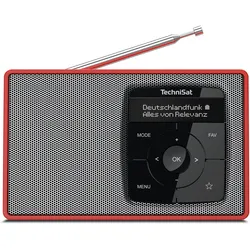 TechniSat Digiradio 2 (DAB+, FM, Bluetooth), Radio, Silber, Rot