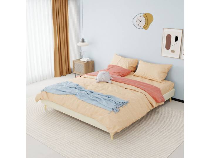 OKWISH Polsterbett modernes Designkonzept (Niedriges Box-Design im modernen Stil für das Schlafzimmer. Ohne Gasdruckfeder, Kopfteil., 1-tlg., 160*200)