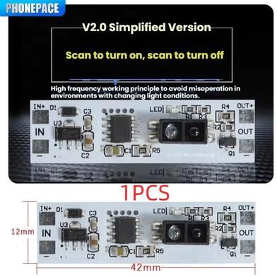Inspired Finds Hand Wave Sensor Switch Module LED Touchless Light Control For Cabinets & Wardrobes simp 1pcs