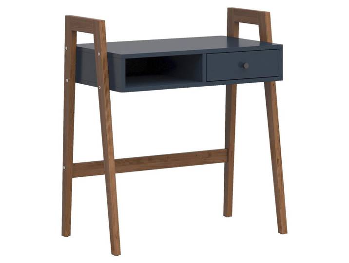 Schminktisch Albi Blau/ Lärche Dekor B: 86 cm mit Lade