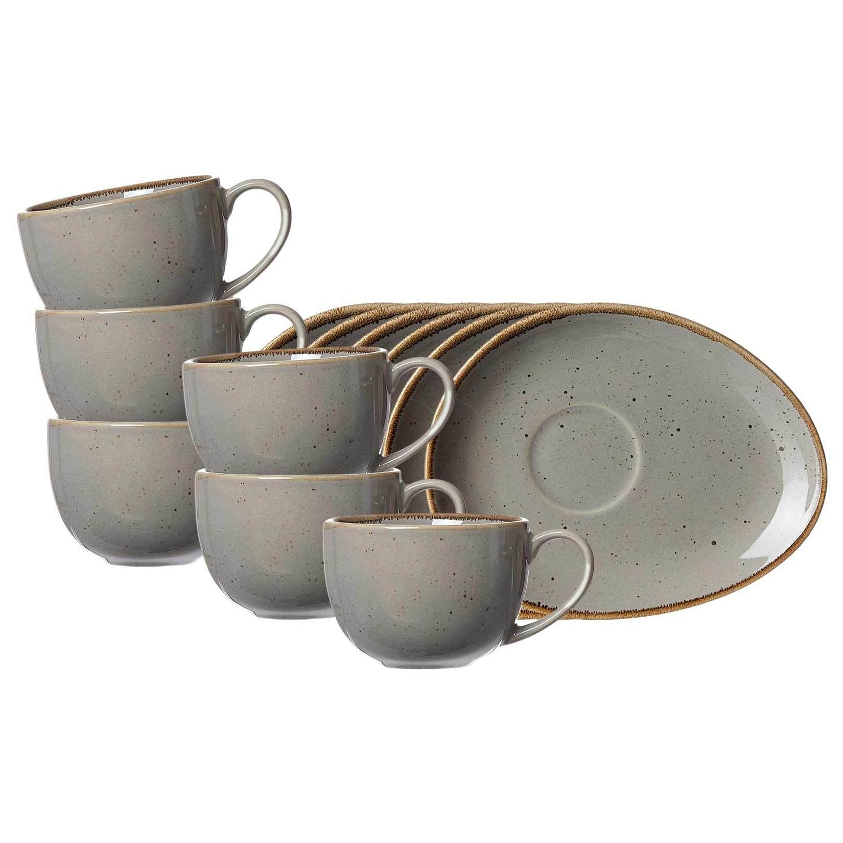 Ritzenhoff & Breker Kaffeetassen mit Untertassen Taste 200 ml 6er Set