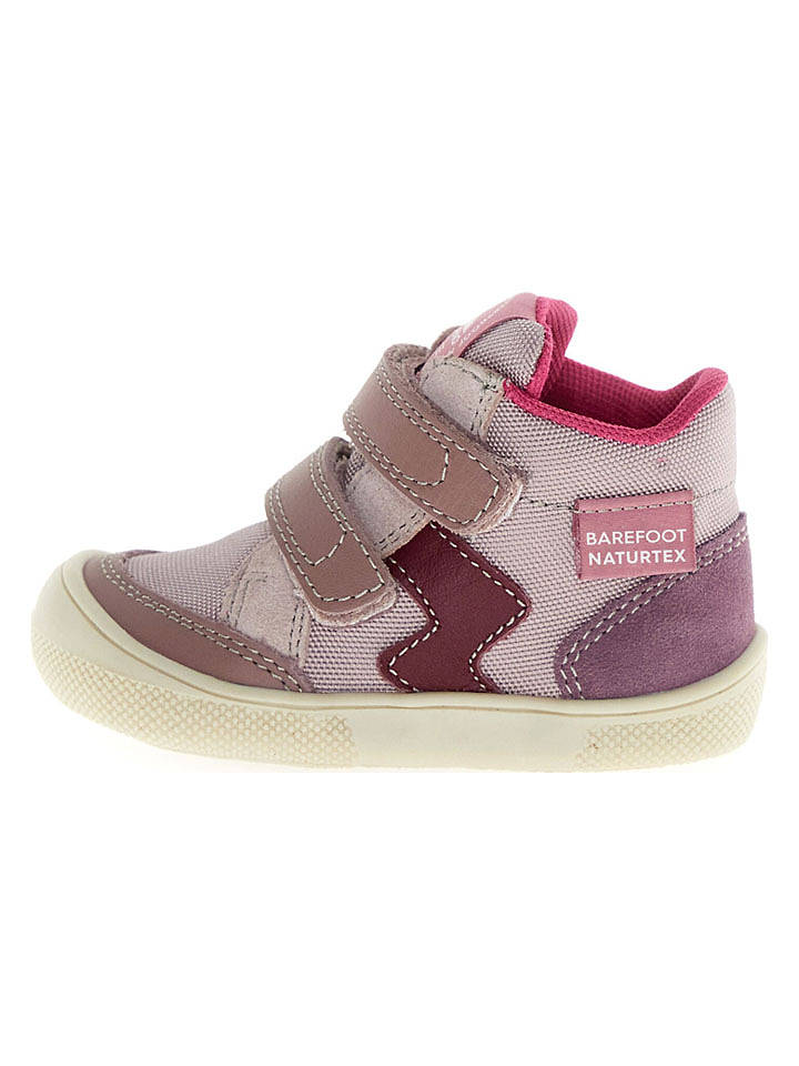 Naturino Barfuß-Leder-Sneakers "Yoggi" in Lila/ Rosa - 24