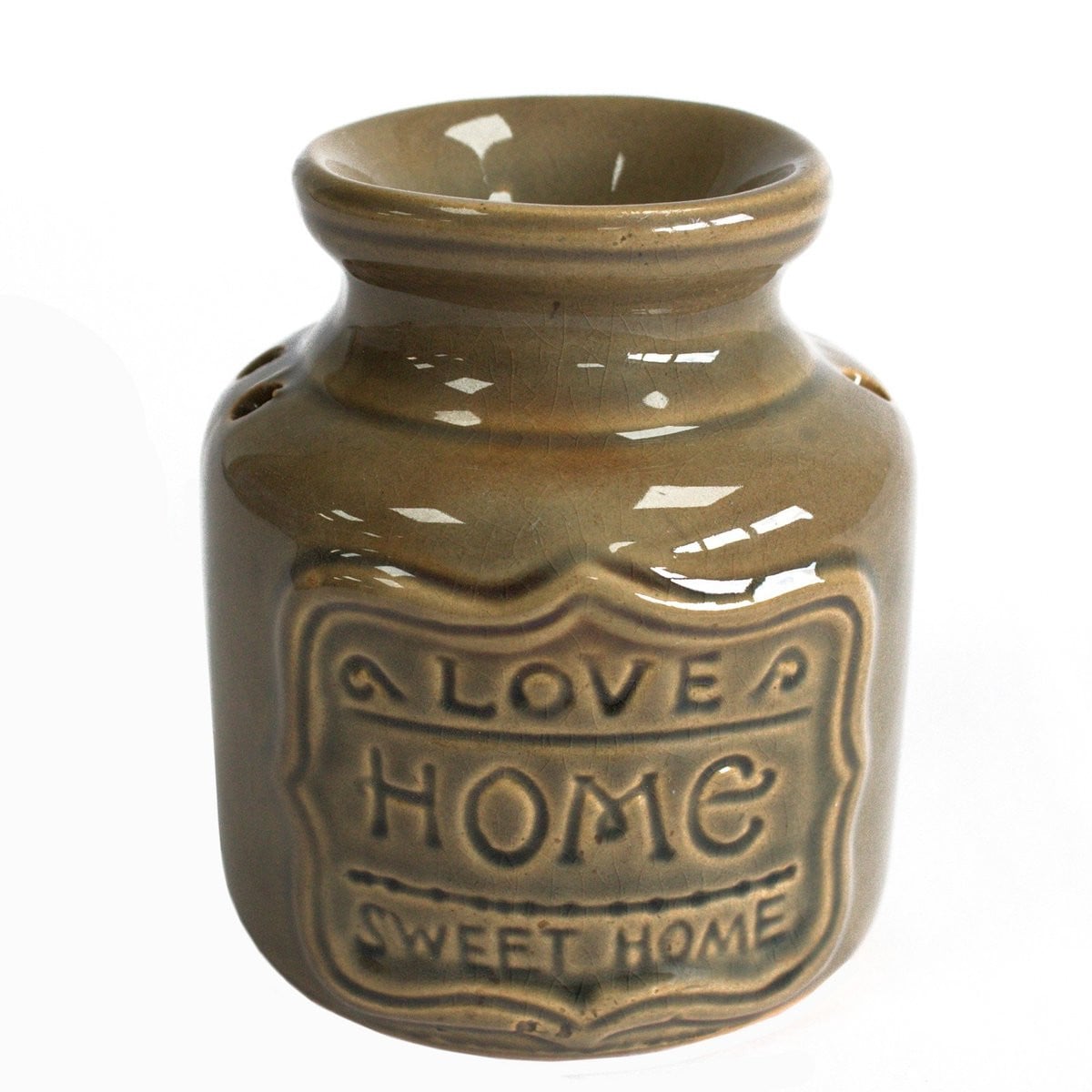 Love Home Sweet Home keramische geurbrander voor wax melts - Groen