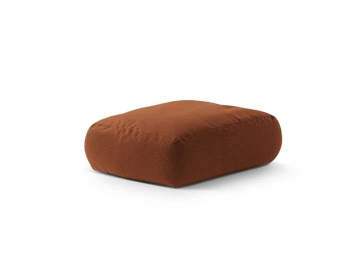 Pouf en tissu structurel brique