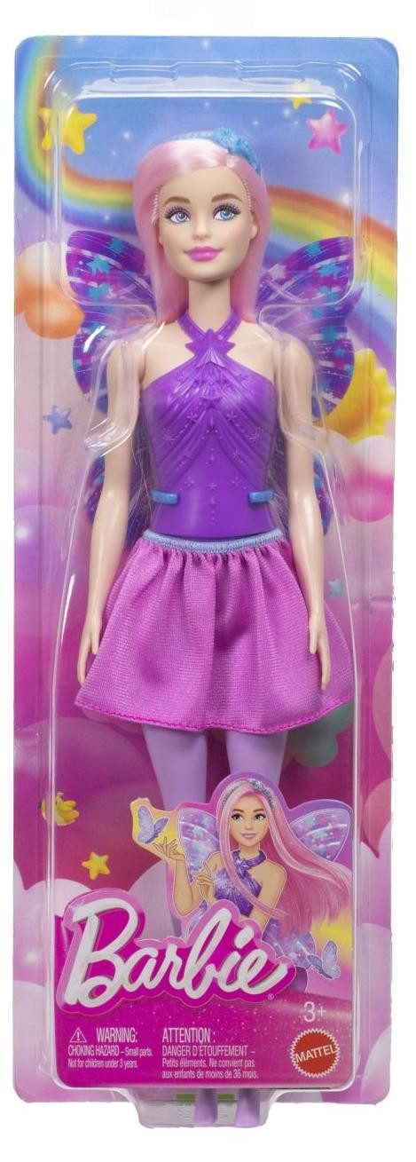 Mattel Barbie Dreamtopia Feeënpop met roze haar en kleurrijke vleugels
