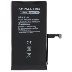 INNE Other AmpSentrix Basic battery for iPhone 15 (high capacity 3600 mAh), Smartphone Akku