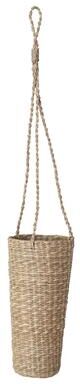 Storied Home "Hand-Woven Seagrass Hanging Basket - 5.12""L x 3.94""W x 11.02""H"