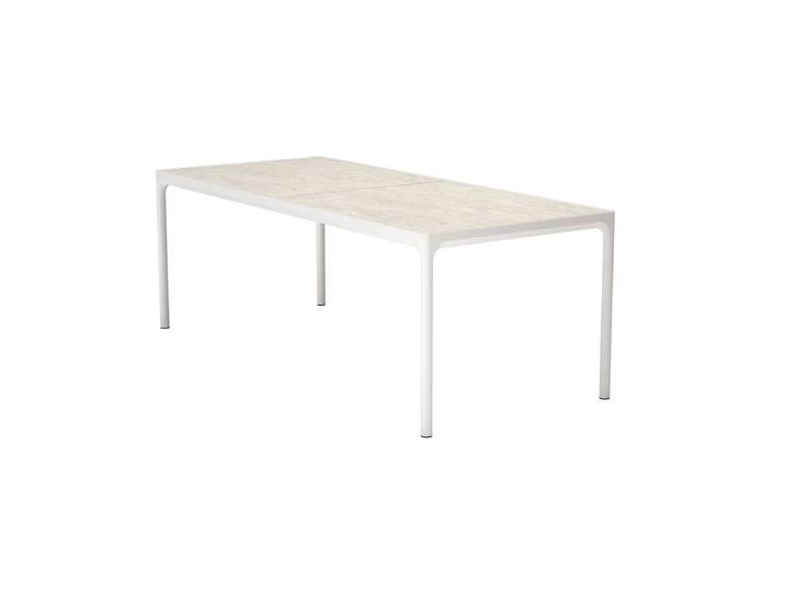 HOUE - FOUR Outdoor Tisch, 210 x 90 cm, muted white / shell
