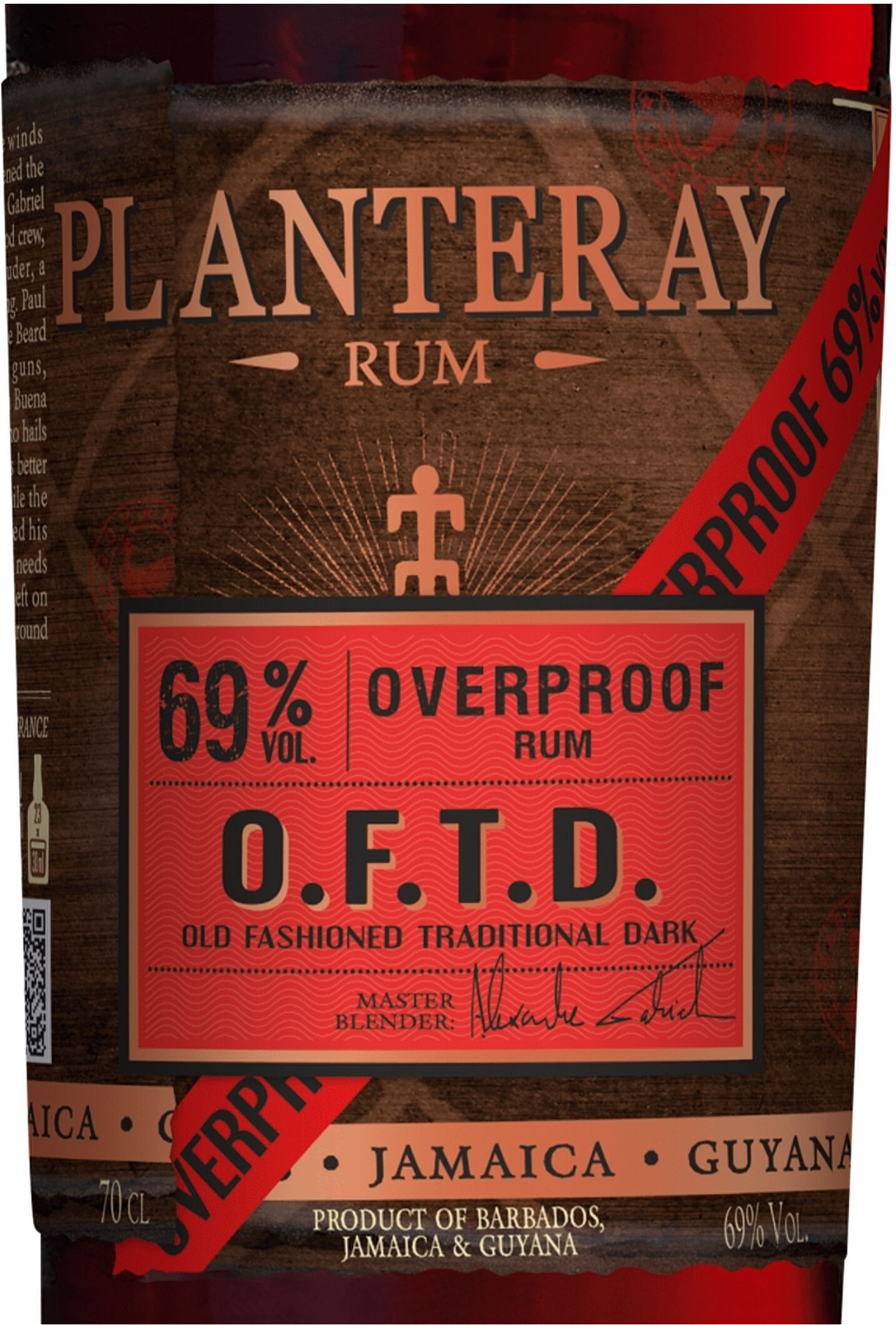 PLANTERAY Rum O.F.T.D Overproof 69% Vol