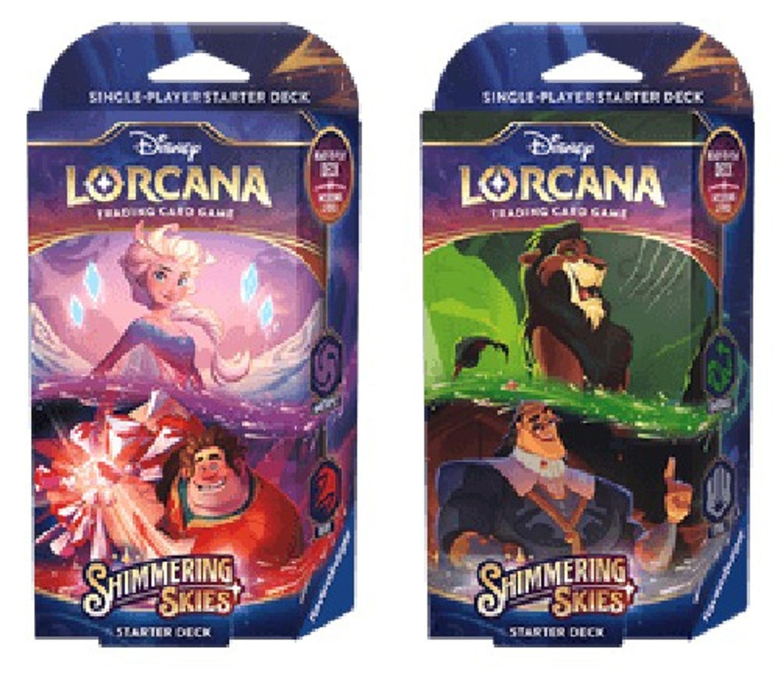 Ravensburger Lorcana Shimmering Skies: 2 Starter Deck Set