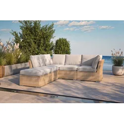 OUTFLEXX Gartenlounge, desert-beige, Aluminium/Polyester, für 5 Personen, mit Reißverschluss