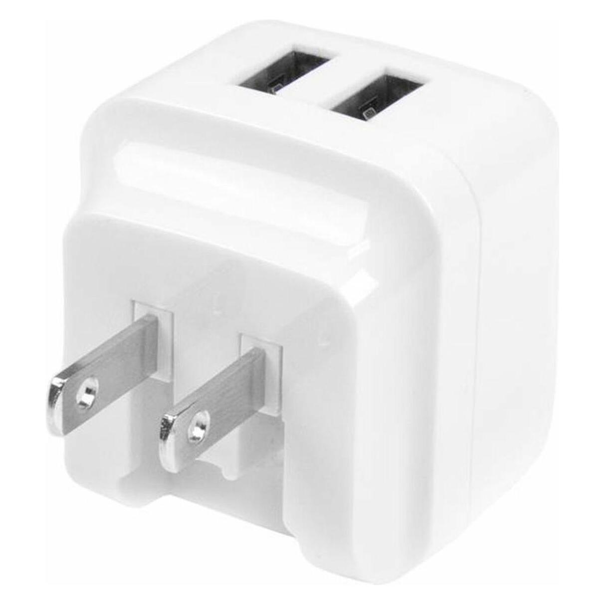 StarTech 2 Port USB Ladegerät / Netzteil - 2-fach Ladestecker 17 Watt / 3.4 Amp - Dual Reiseladegerät 110... (17 W, 2 Ports) (USB2PACWH)
