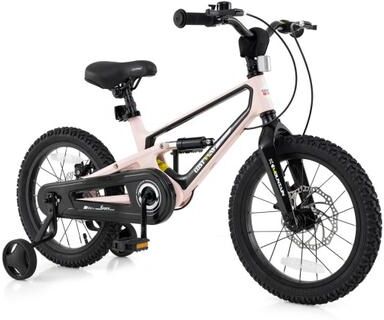 Costway 16 Inch Kids Bike Lightweight with Detachable Training Wheels for Aged 4 to 7-16 inches