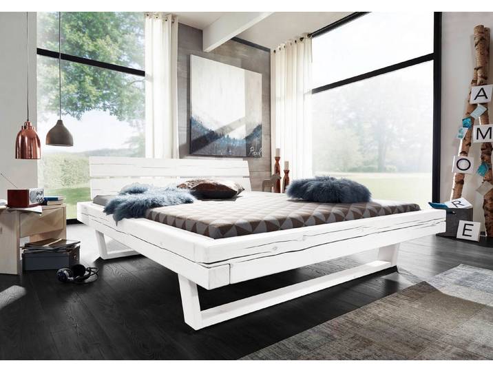 Lebenswert Massivholzbett Long Beach, 202 x 85 x 222 cm (B/H/T)